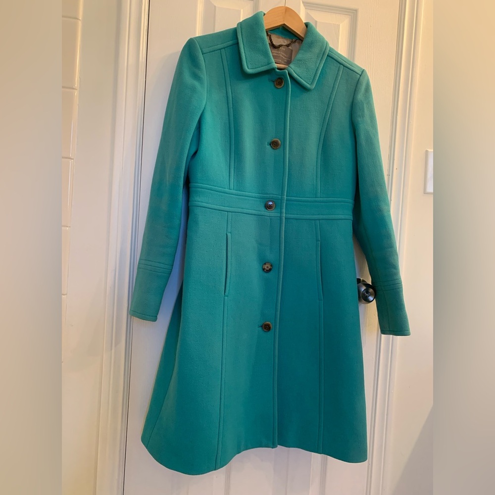 J. Crew Teal Blue Trench Coat